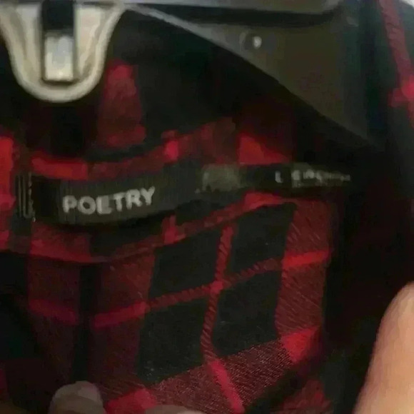 Women's Poetry Brand Flannel Shirt, Size Large - Picture 3 of 5